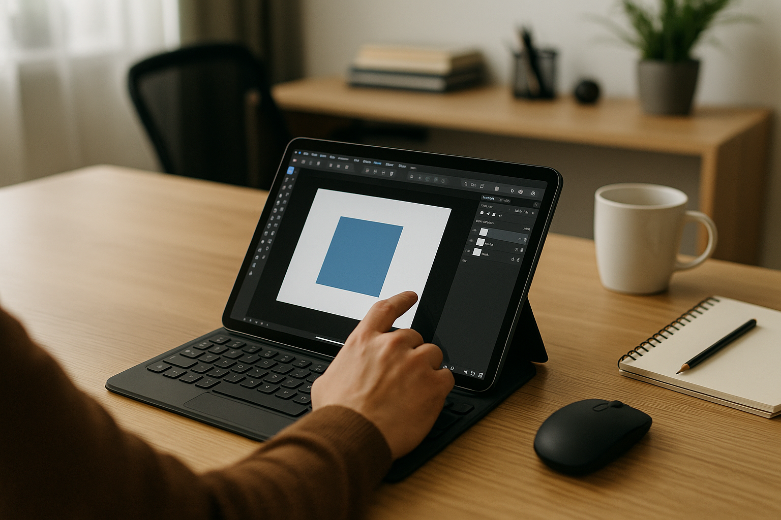 Graphic designer accessing Affinity Designer on Linux using cloud PC