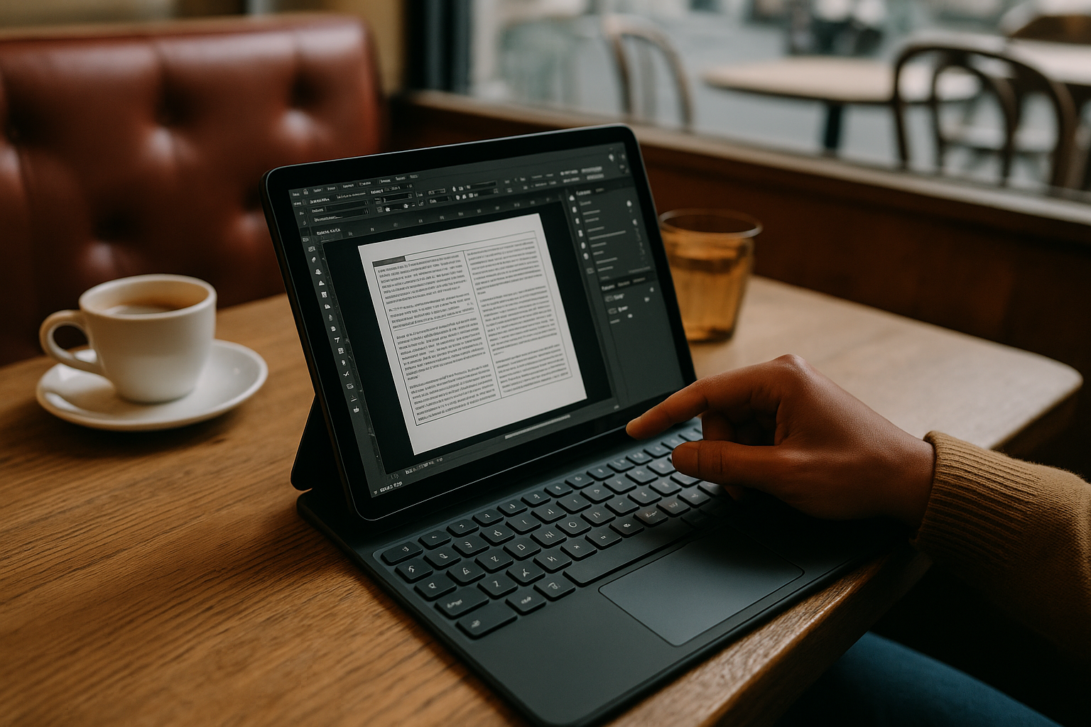 Working with InCopy online on an Android tablet through a browser