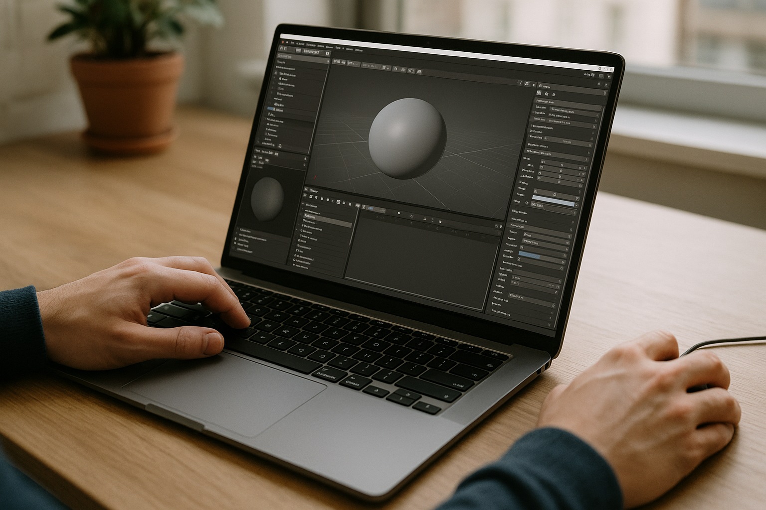 How Aristeem Runs Marmoset Toolbag 5 Online - using modern laptop with professional desktop software