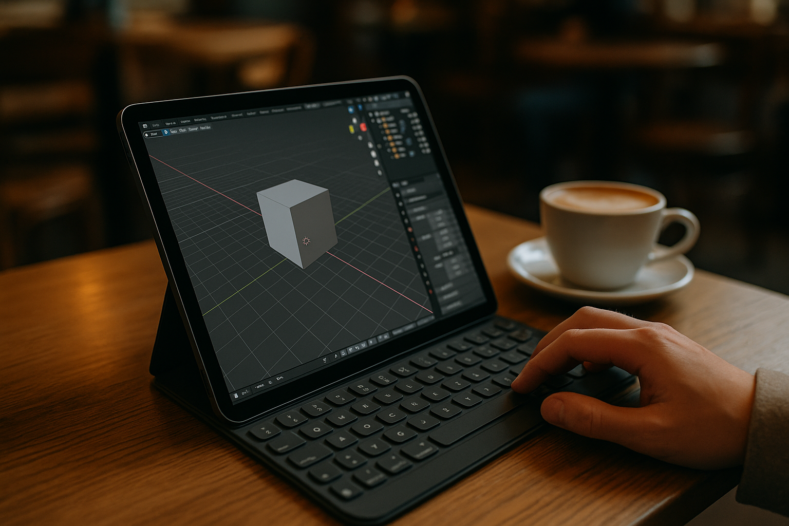 3D designer running Inkscape for iPad on browser through cloud PC