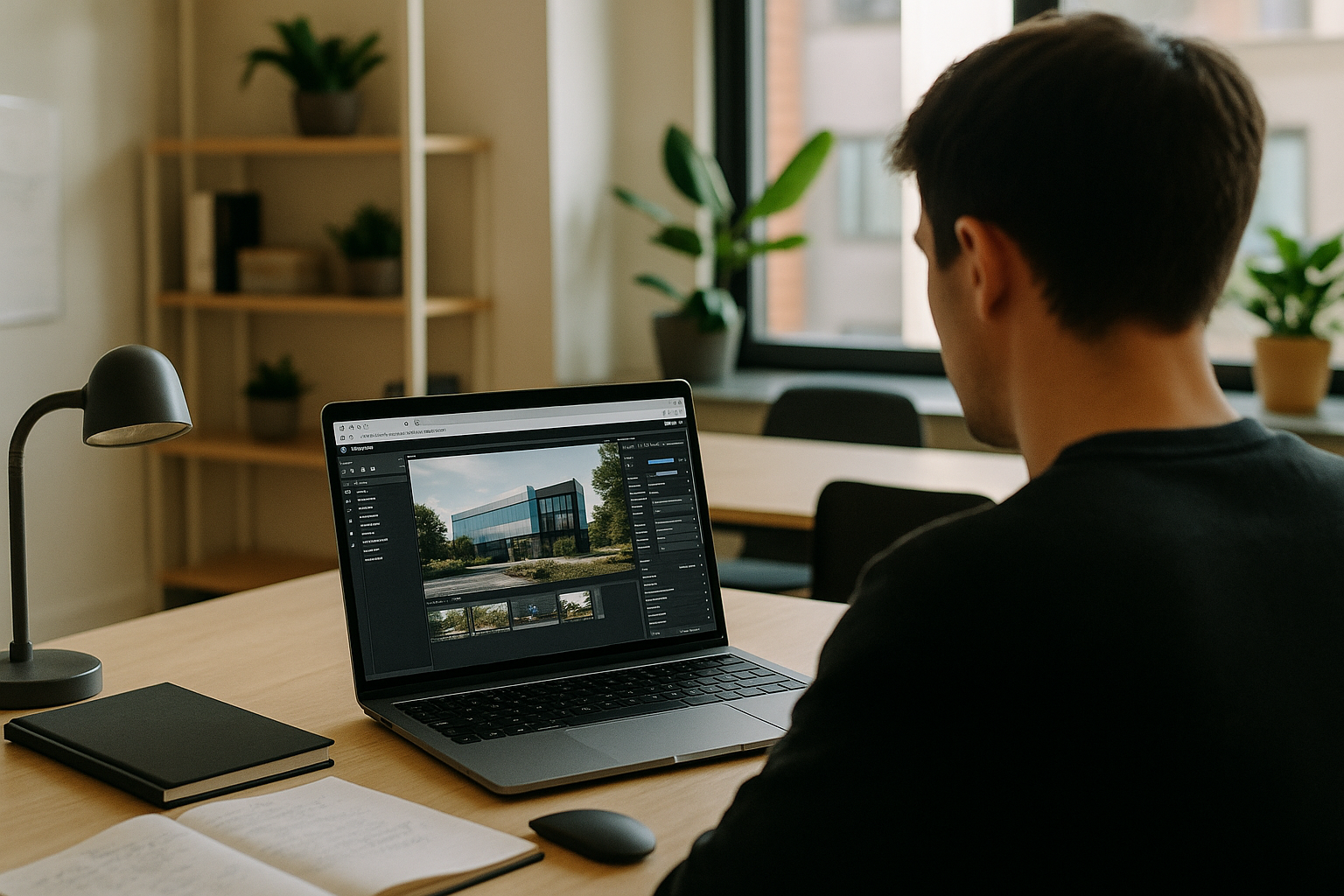 Architect completing a Twinmotion render without local slowdowns
