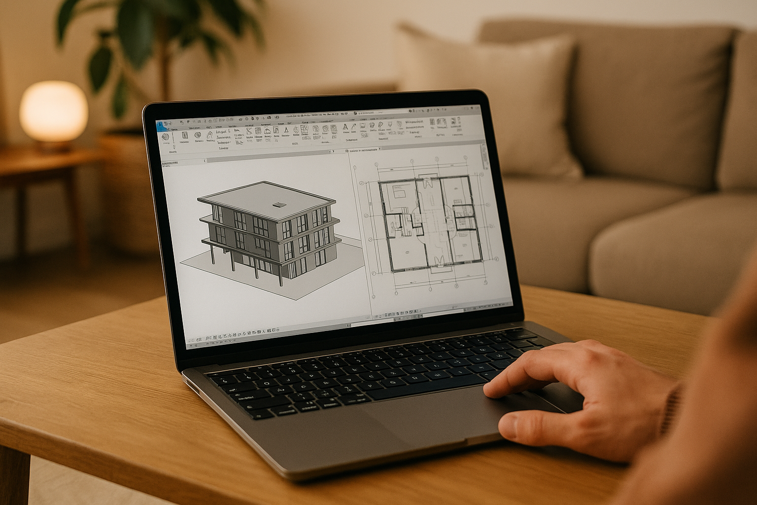 V Ray Revit on a Laptop in Cloud PC Architect running V Ray Revit in a browser through cloud PC