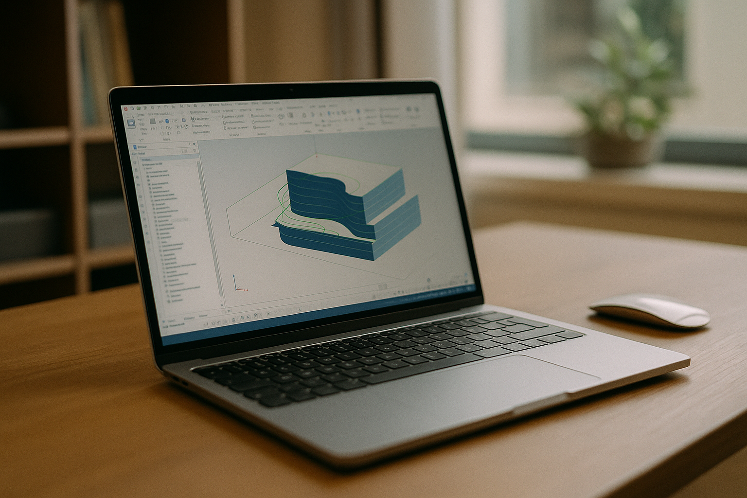 Professional using Mastercam for Mac on MacBook via cloud PC