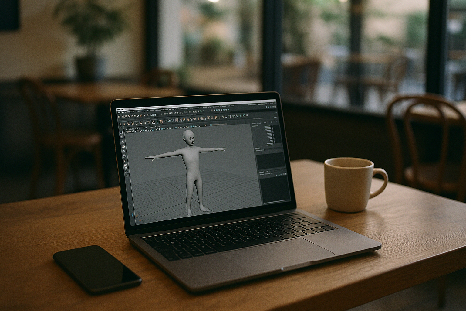 3D designer working with Maya for Mac through cloud PC