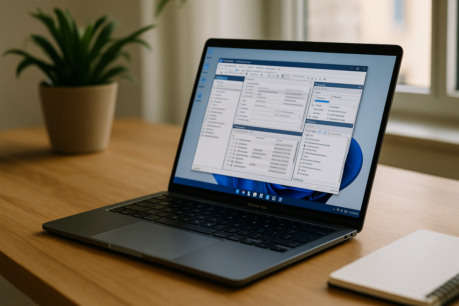 The Real Problem: Fast VM for MacBook Access - MacBook with professional desktop software in office