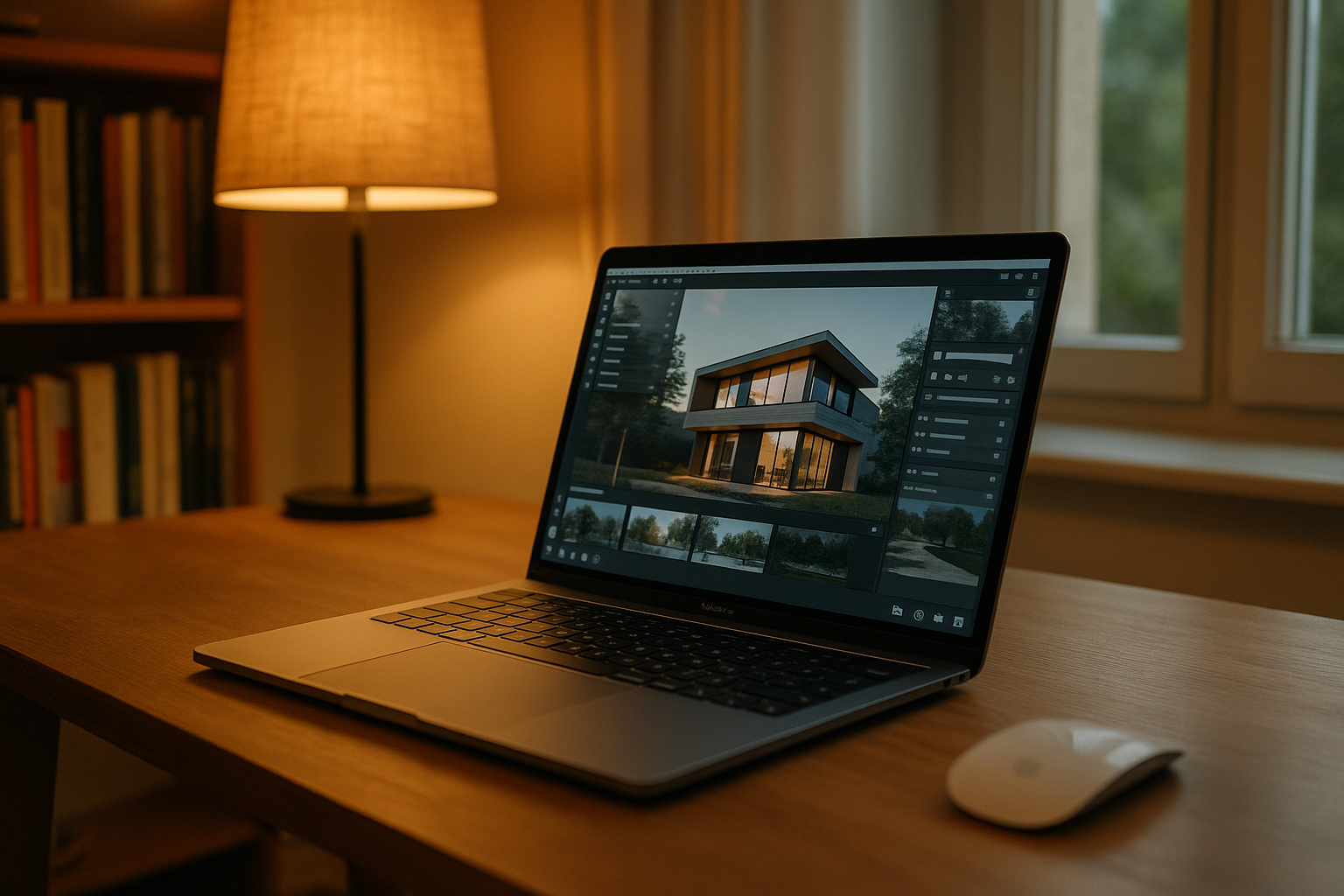 Why Lumion on Mac Blocks Your Workflow - MacBook with professional desktop software in home