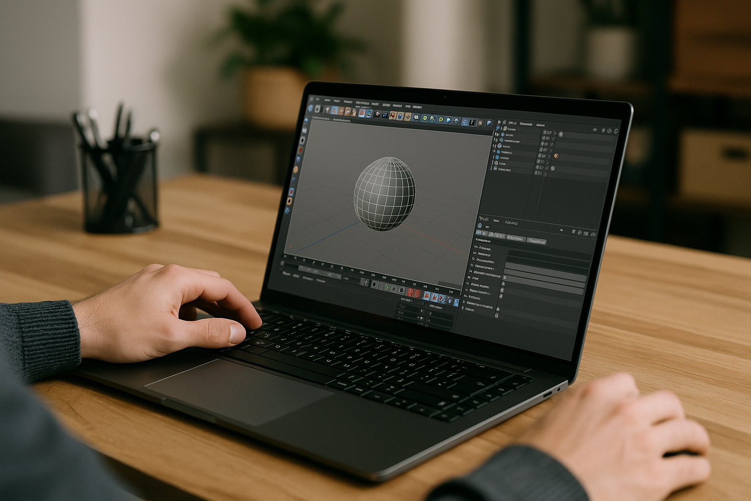 3D designer using Cinema 4D on a Linux laptop through cloud PC