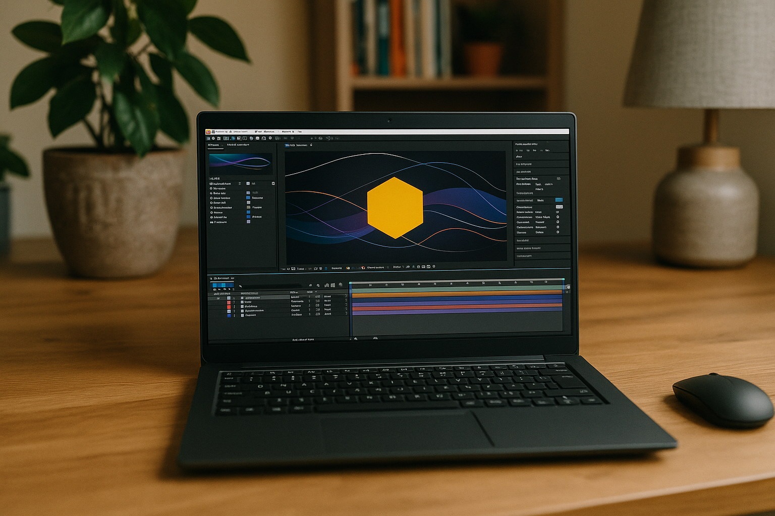Motion designer working with After Effects on Linux laptop using cloud PC