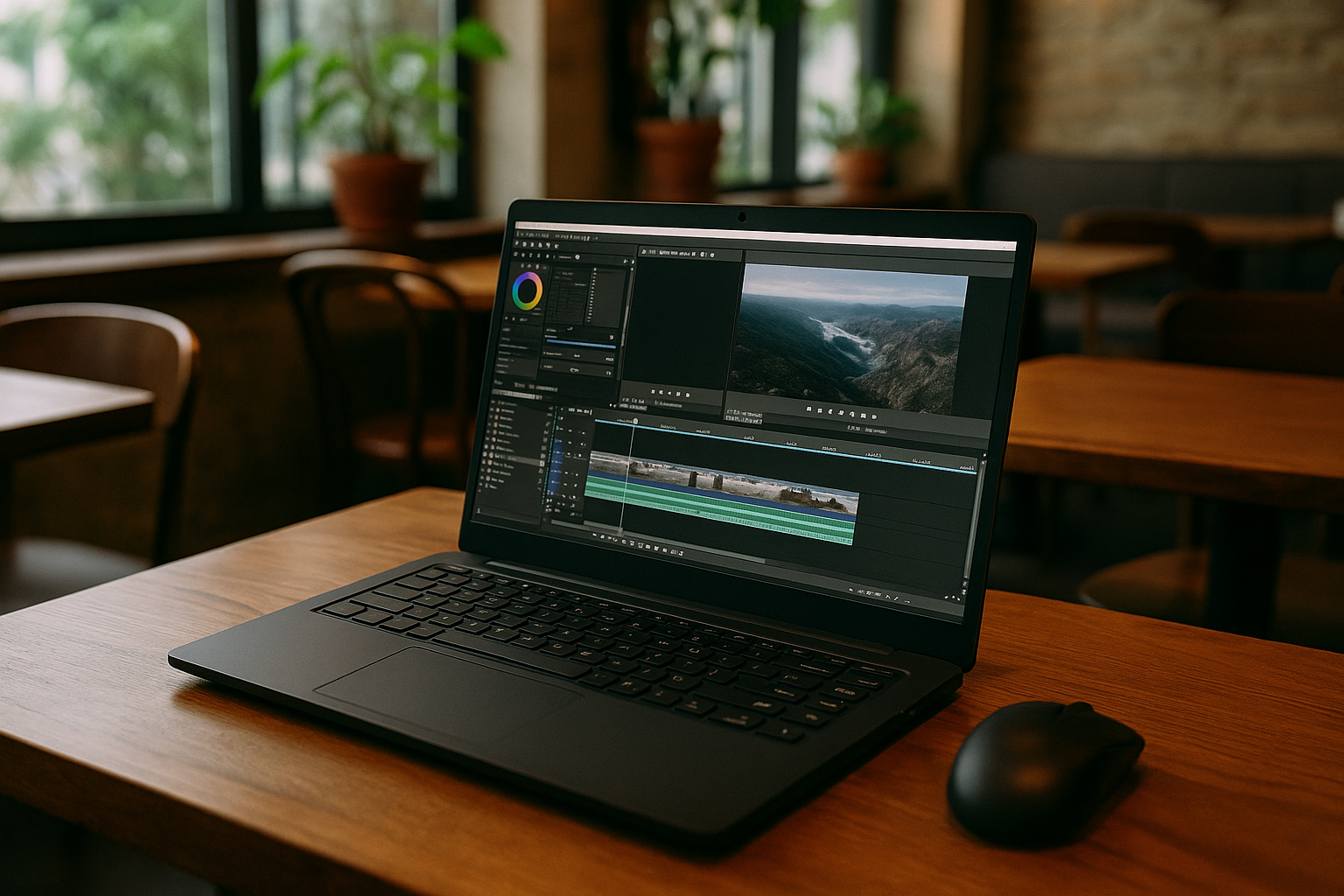 User working with Vegas Pro on Linux laptop using cloud PC