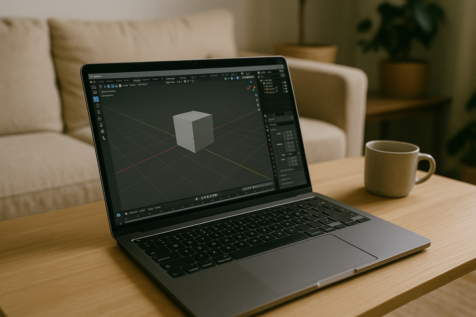 3D modeling with Blender on tablet using cloud PC