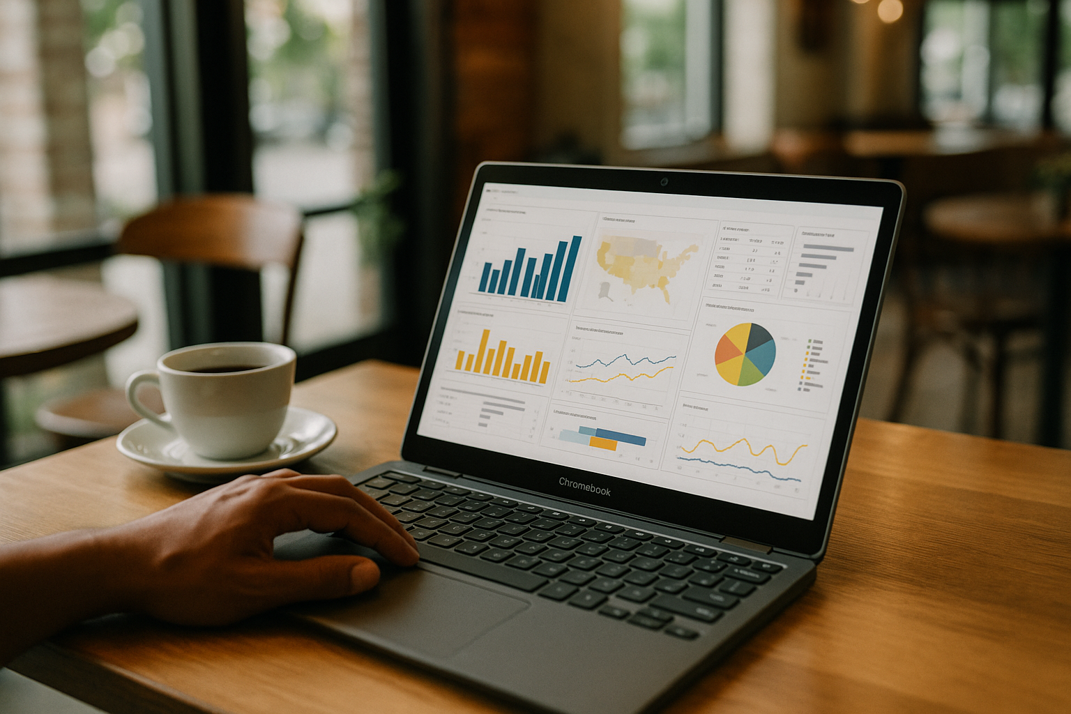 Using Power BI Desktop on Chromebook Data analyst running Power BI Desktop on Chromebook through cloud PC
