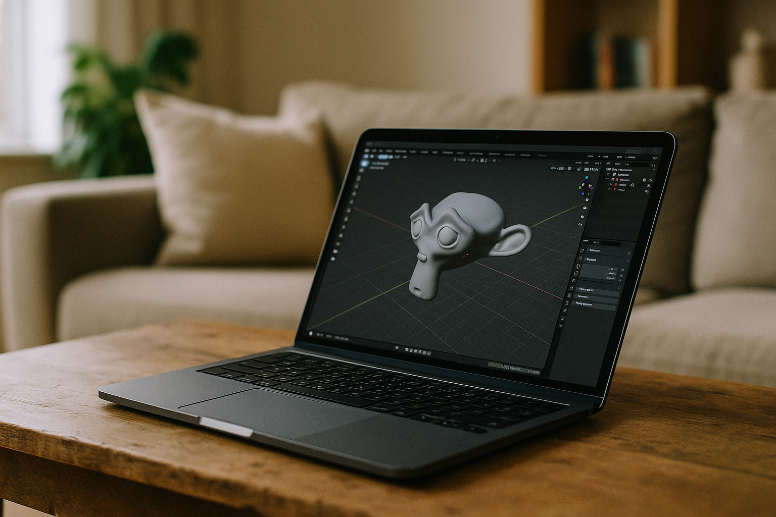 3D modeling with Blender on tablet via cloud PC solution