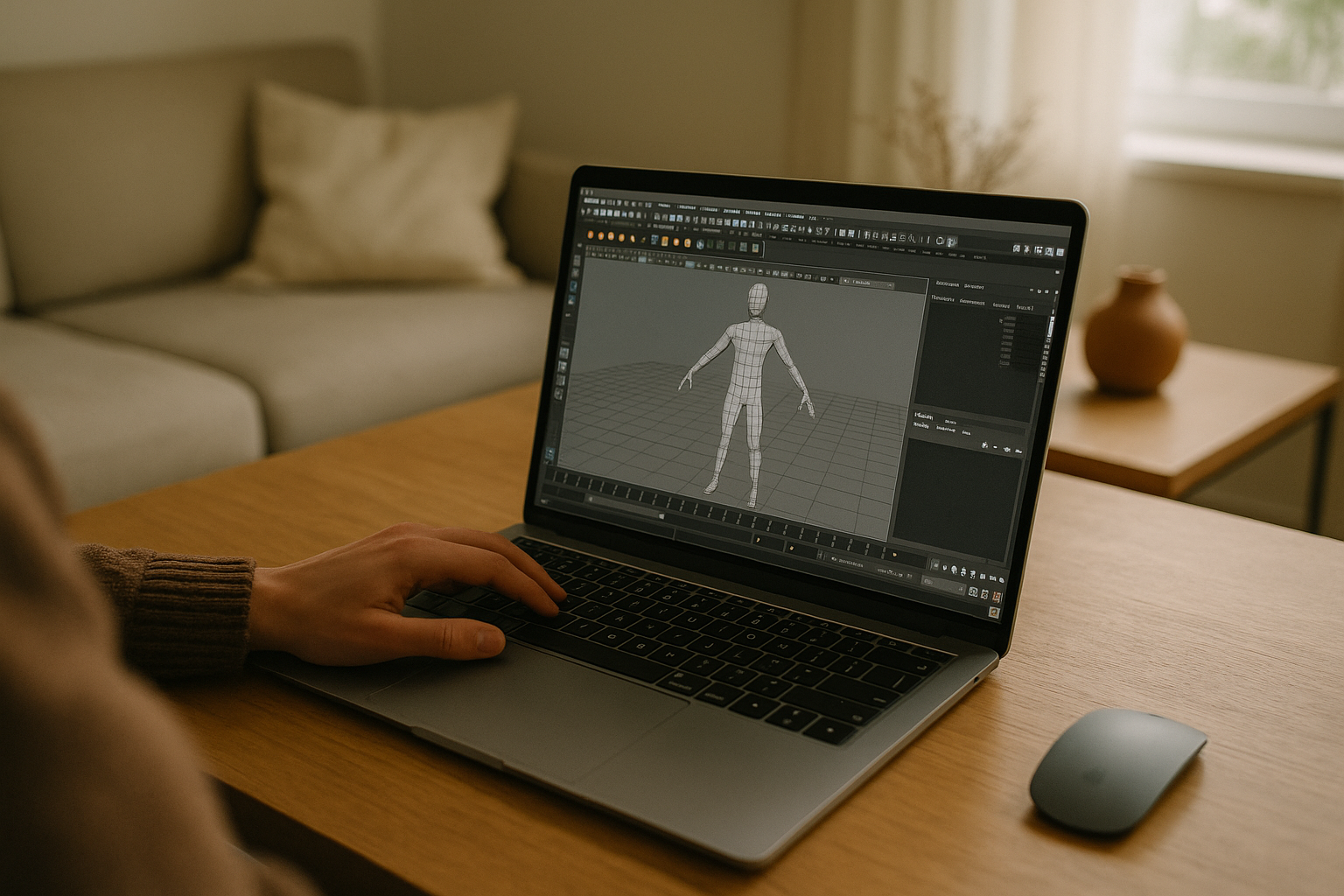 User accessing Maya on Mac using cloud PC from browser