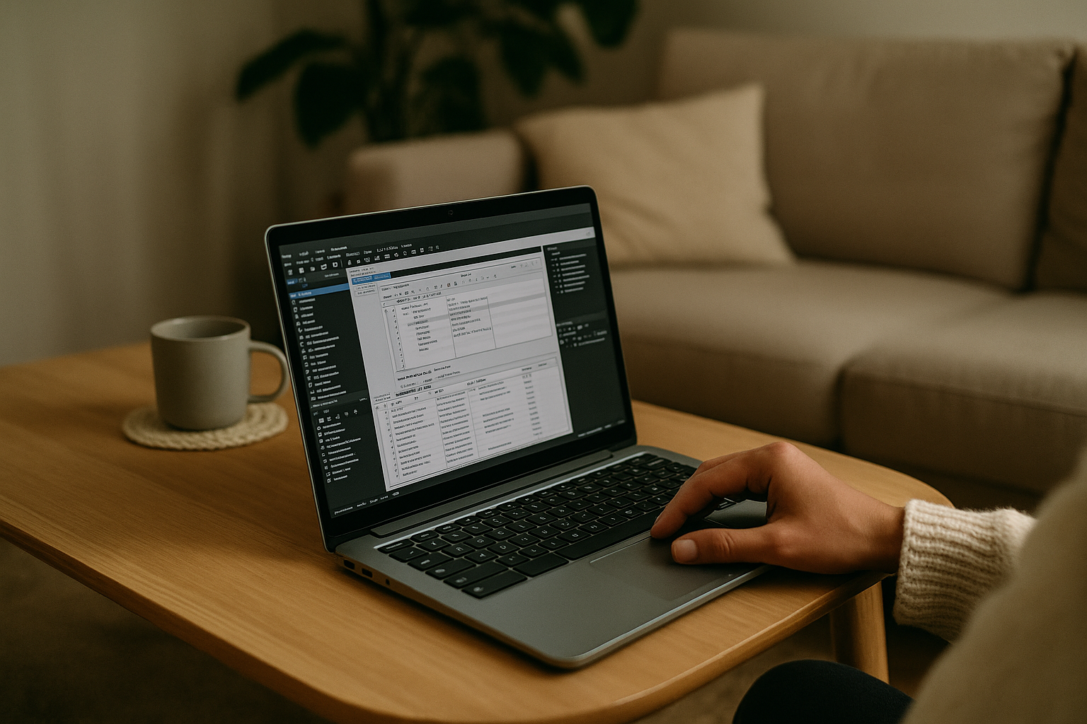 Professional using MySQL Workbench alternatives on a Chromebook via cloud PC