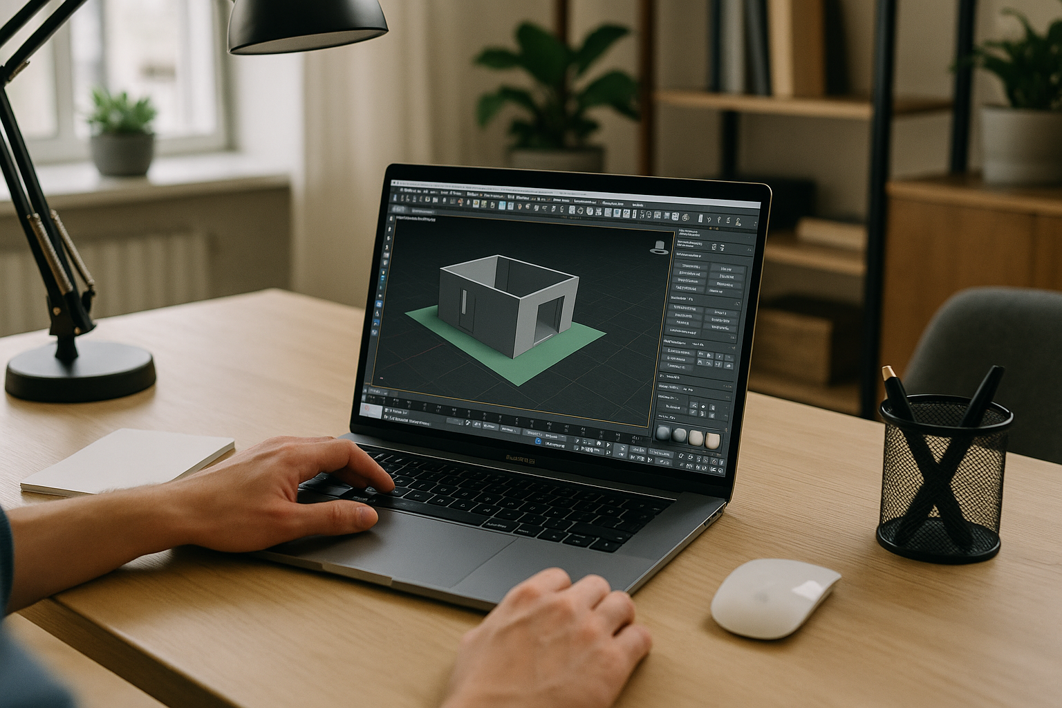 3ds Max Software for Mac Running on MacBook 3D designer accessing 3ds Max software for Mac through cloud PC on MacBook