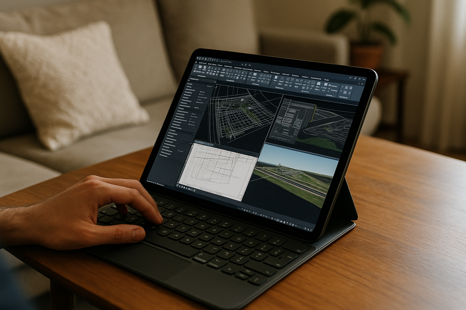 Accessing Civil 3D on iPad via Cloud PC User running Civil 3D on iPad through cloud PC workspace