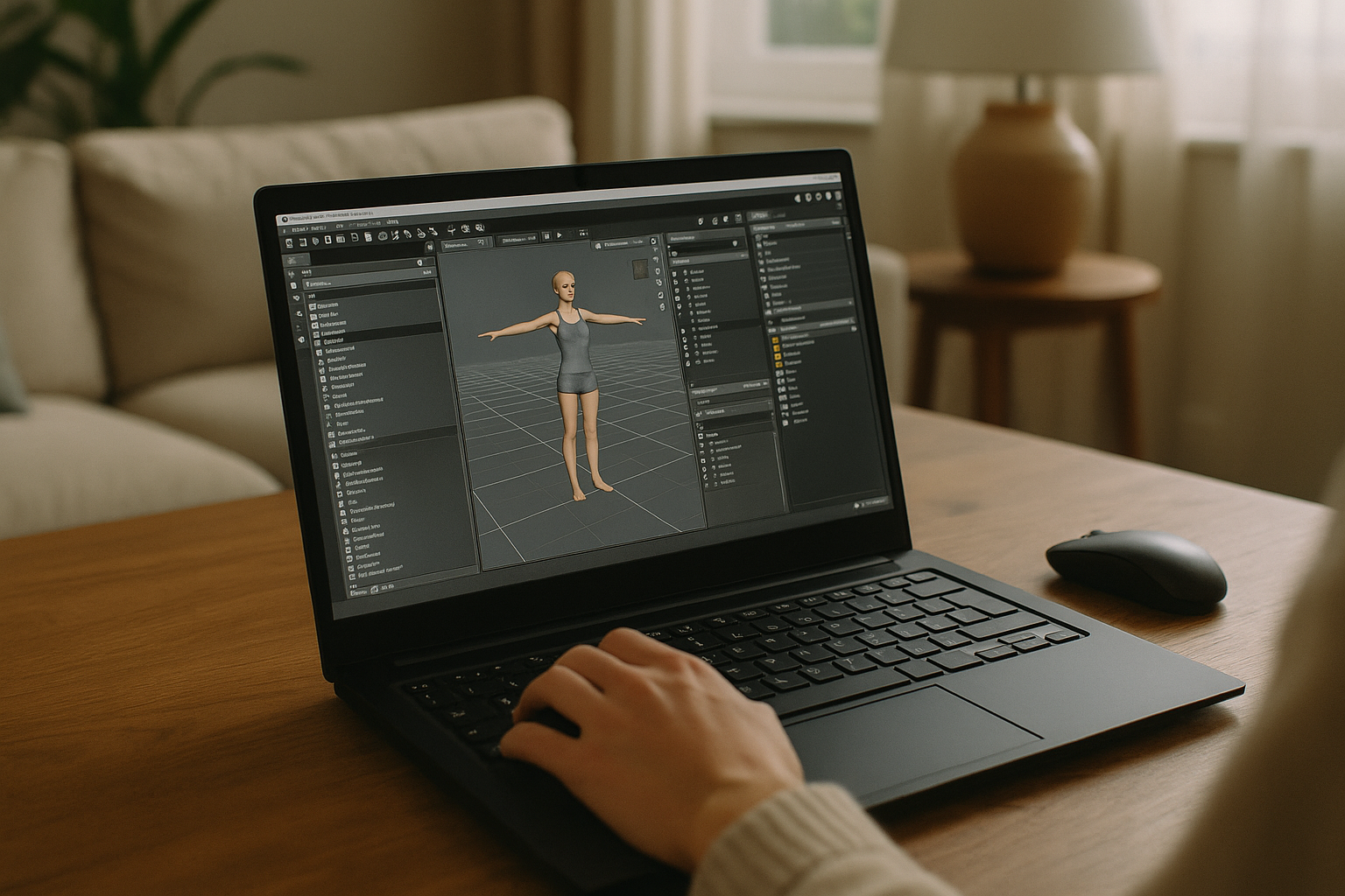 User animating in DAZ3D on a Linux laptop via cloud PC