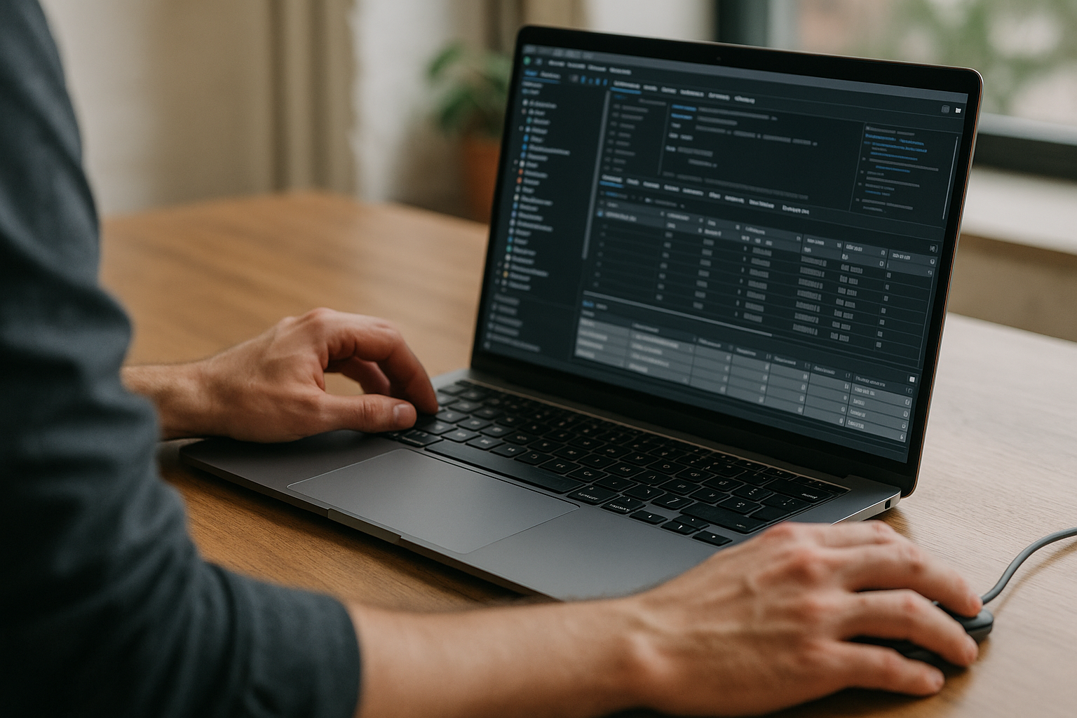 Choosing the Best Hosted PostgreSQL Workspace - using modern laptop with professional desktop software