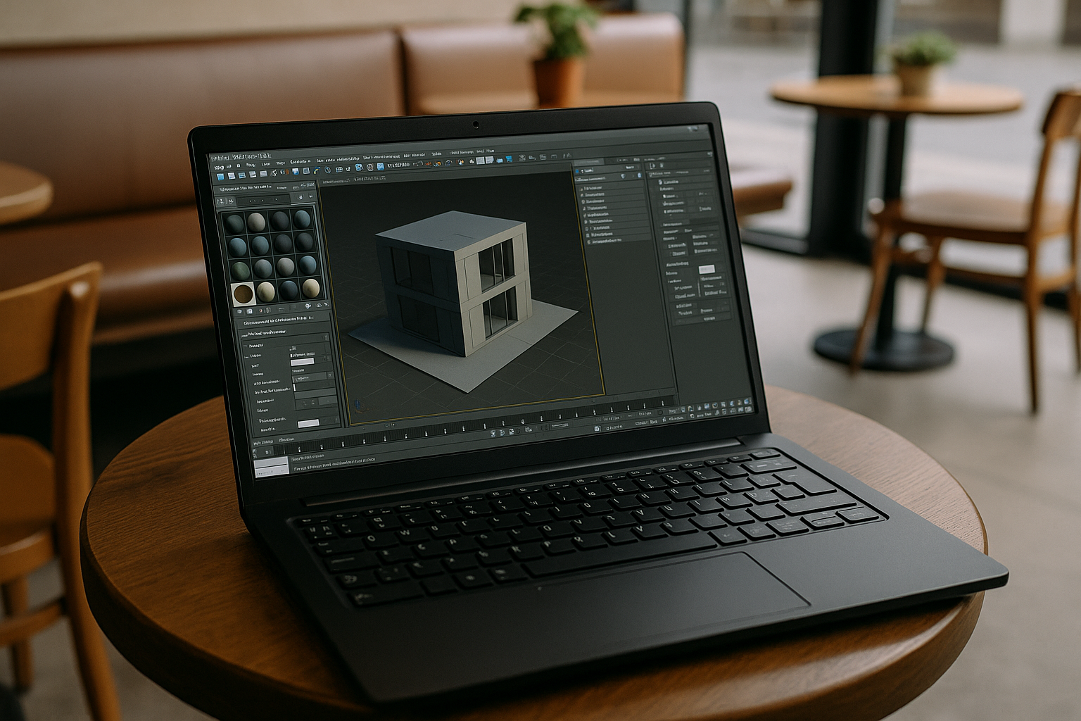 3D designer using 3ds Max cloud rendering on a Linux laptop
