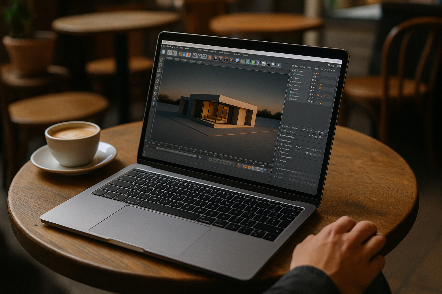Using Cinema 4D Plugins on Laptop 3D designer accessing Cinema 4D plugins through cloud PC on a laptop