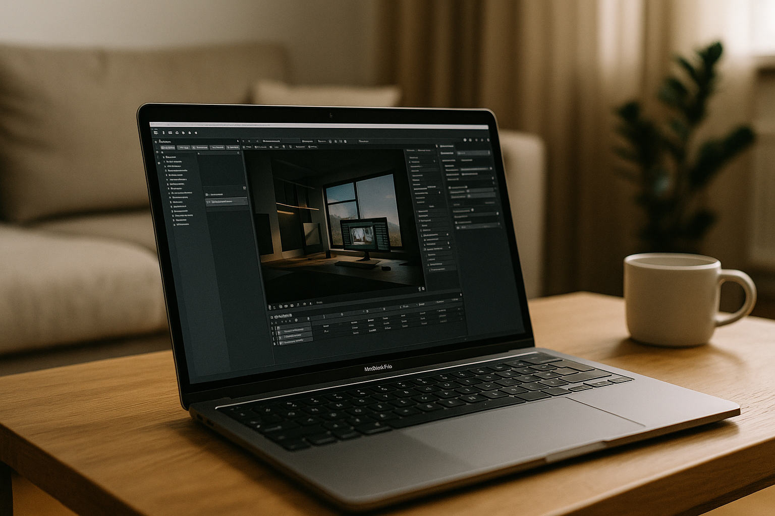 Professional utilizing Cloud Rendering for 3D work on MacBook