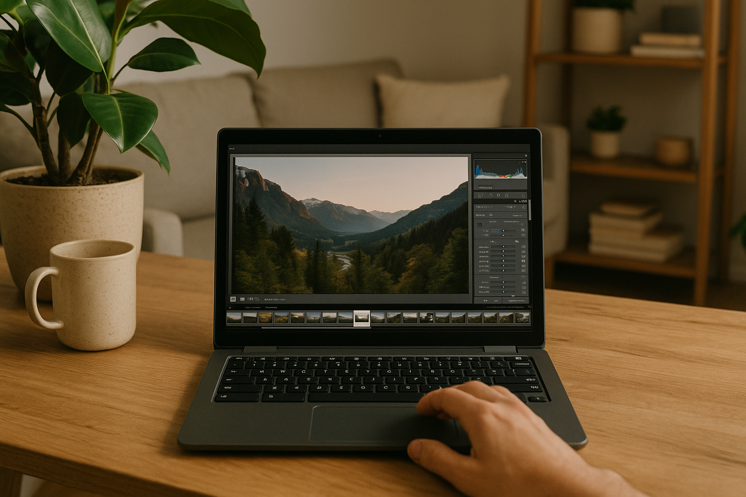 Editing Photos with Lightroom on Chromebook Photo editor using Lightroom Linux on Chromebook through cloud PC