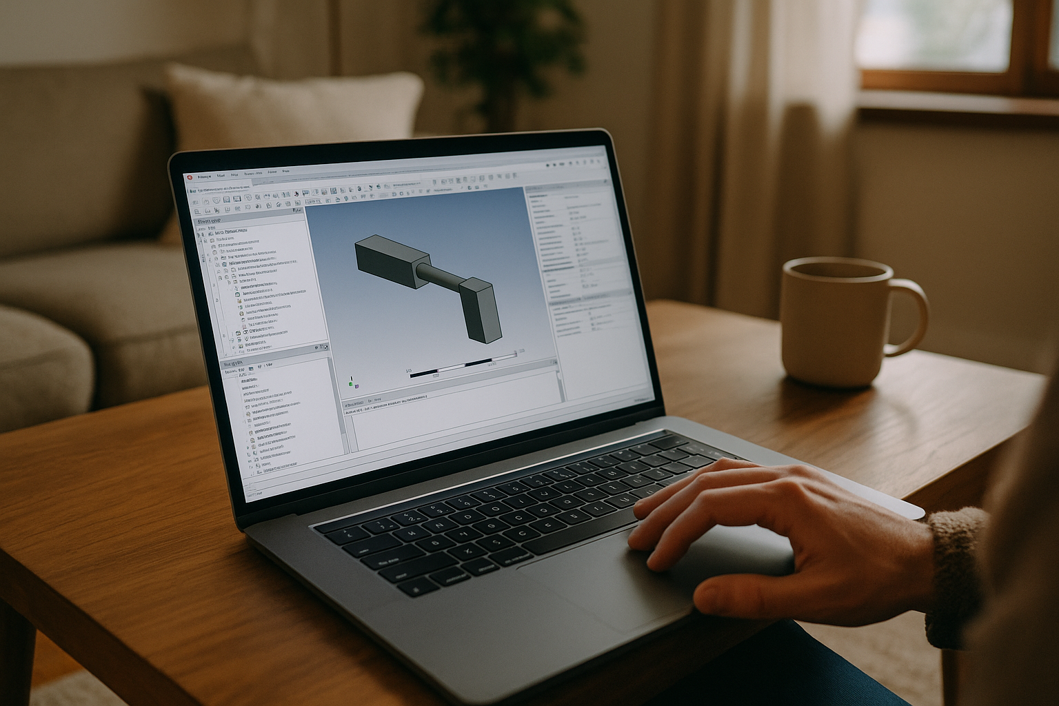 User accessing Ansys Mechanical on MacBook through cloud PC in browser