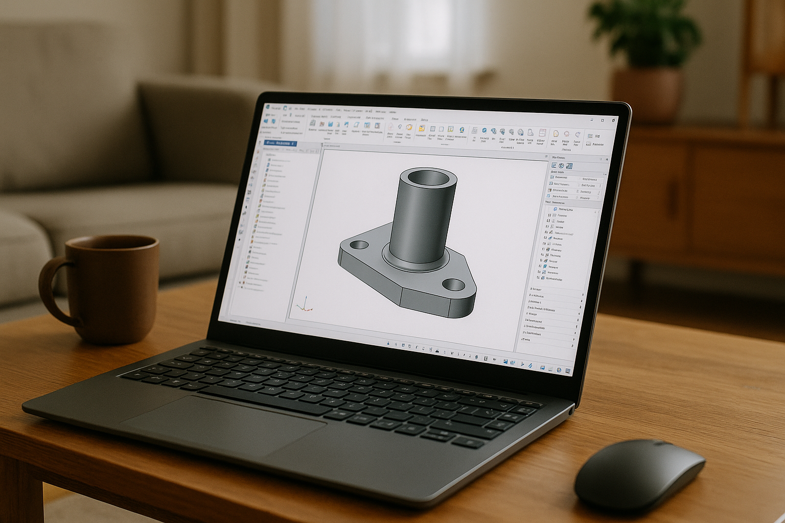 Professional using Solid Edge on Linux with cloud PC in browser workspace