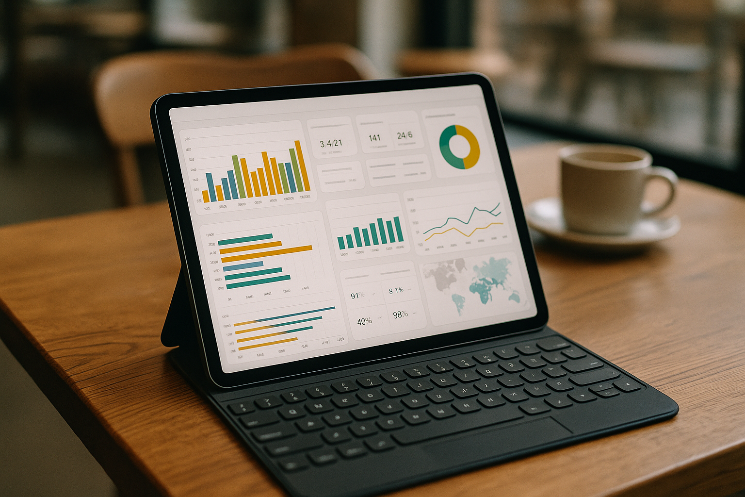 Data analyst accessing Power BI on MacBook from iPad through cloud PC