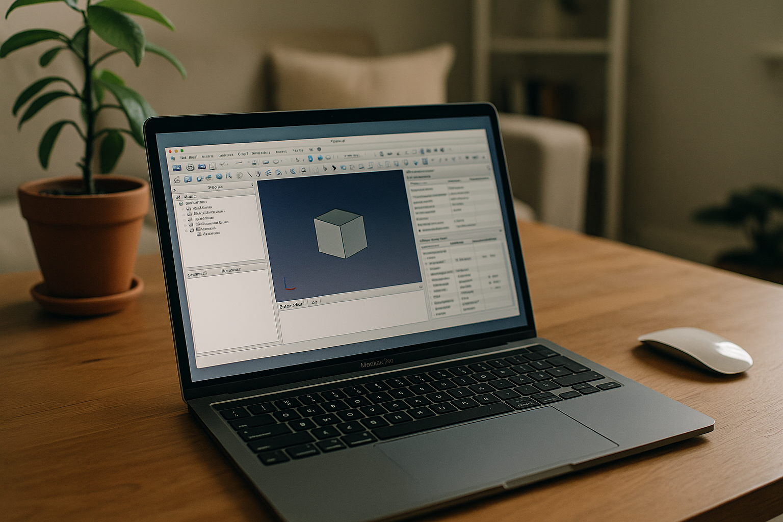 Accessing Free CAD for Mac via Cloud PC Professional accessing Free CAD for Mac through cloud PC on MacBook