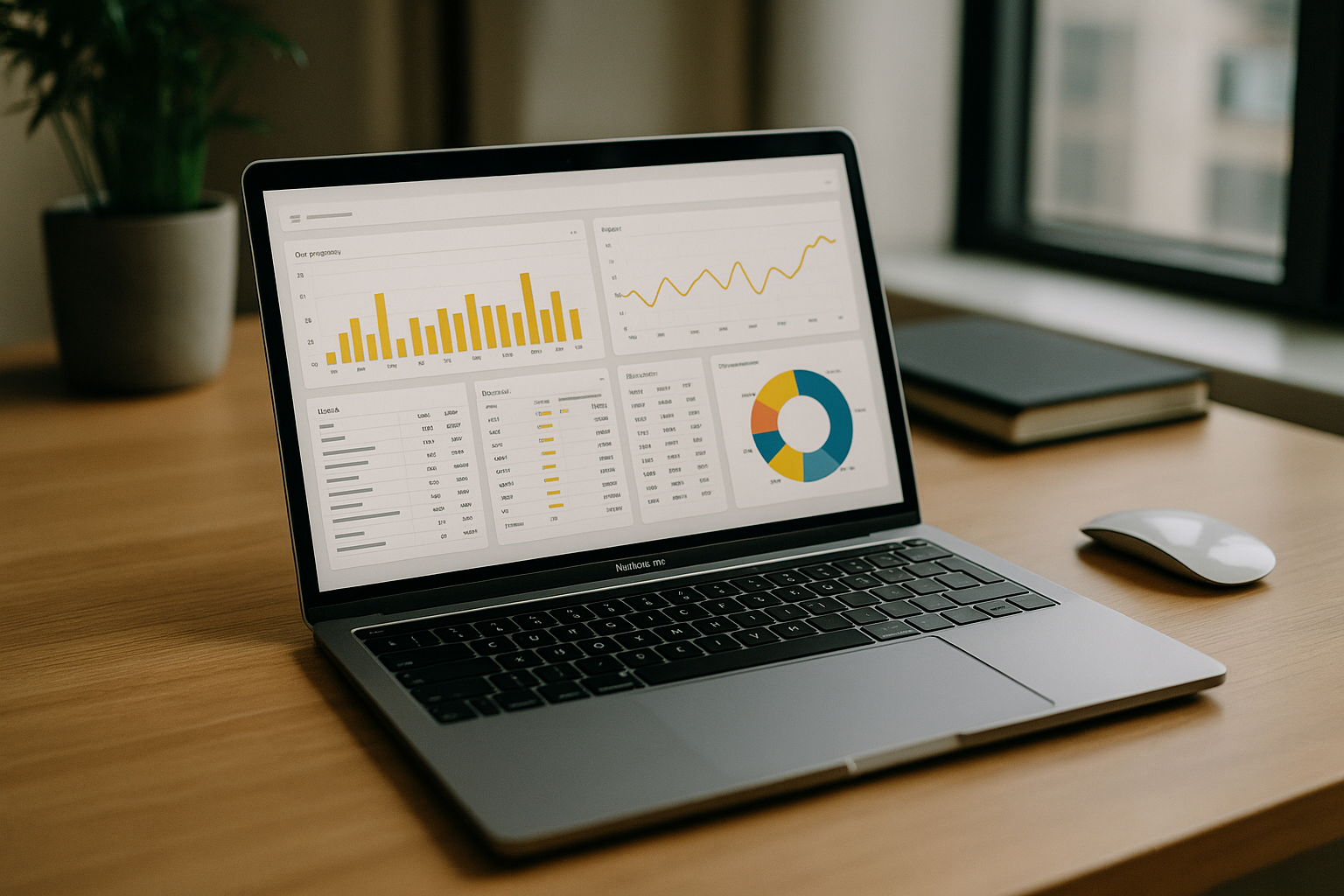 Data analyst accessing Power BI on a MacBook through cloud PC
