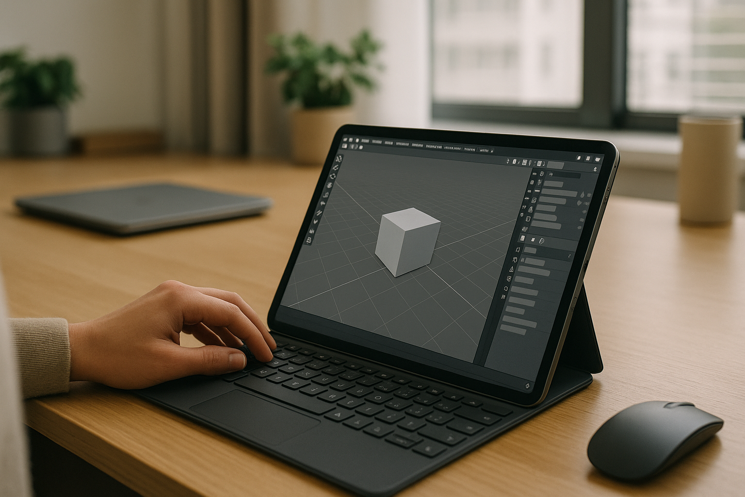 3D modeling with Blender on an iPad using cloud PC