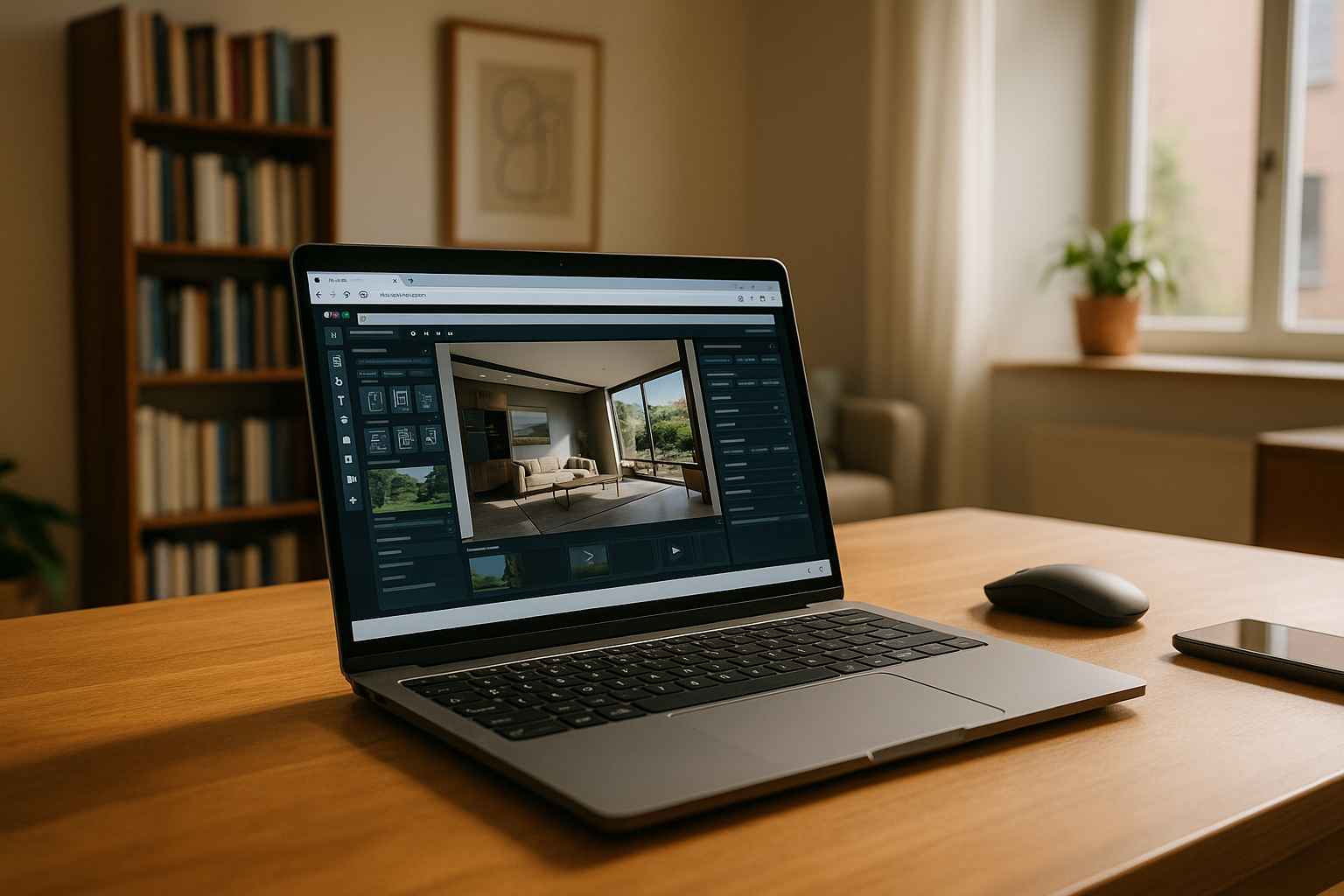 Architect applying Lumion 3D best practices on a cloud PC workspace in a browser