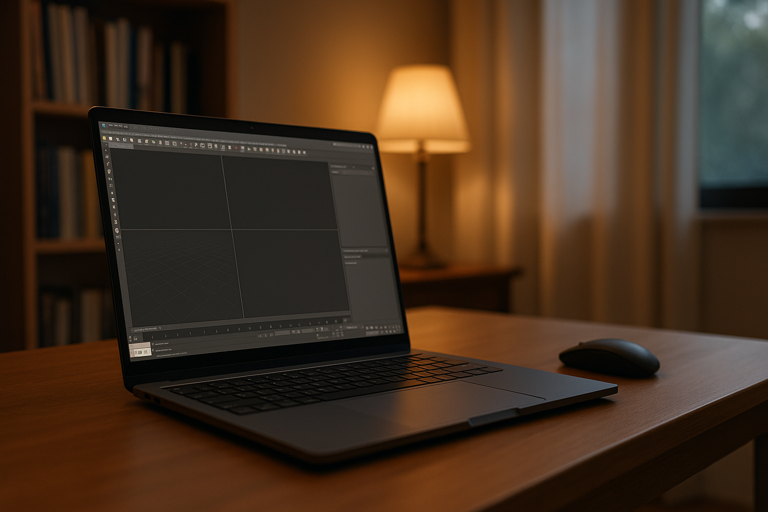 When 3d max software Won’t Start on Deadline - modern laptop with professional desktop software in home