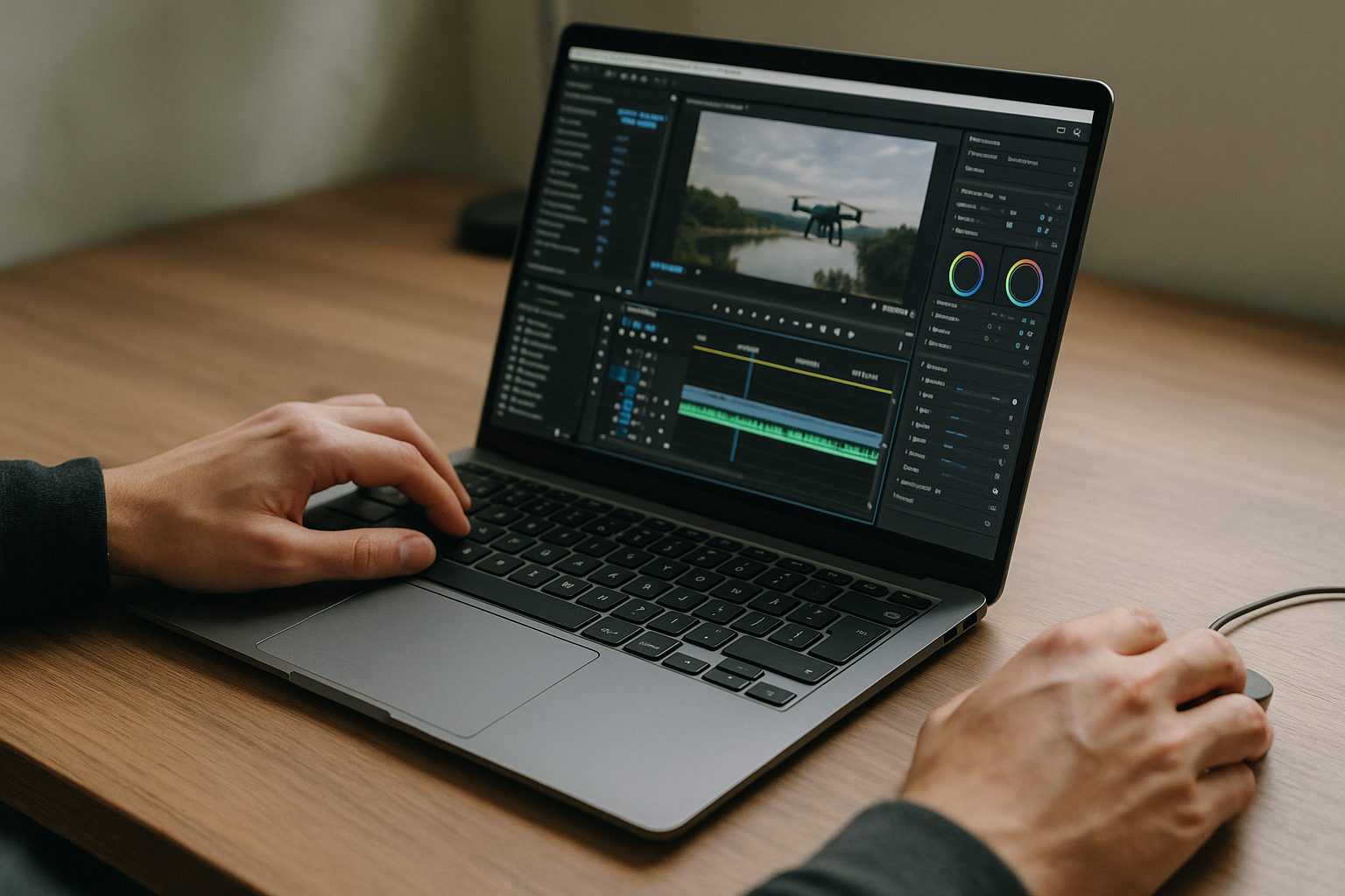 Continuing a Corel VideoStudio project on a laptop away from the main workstation - using modern laptop with professional desktop software