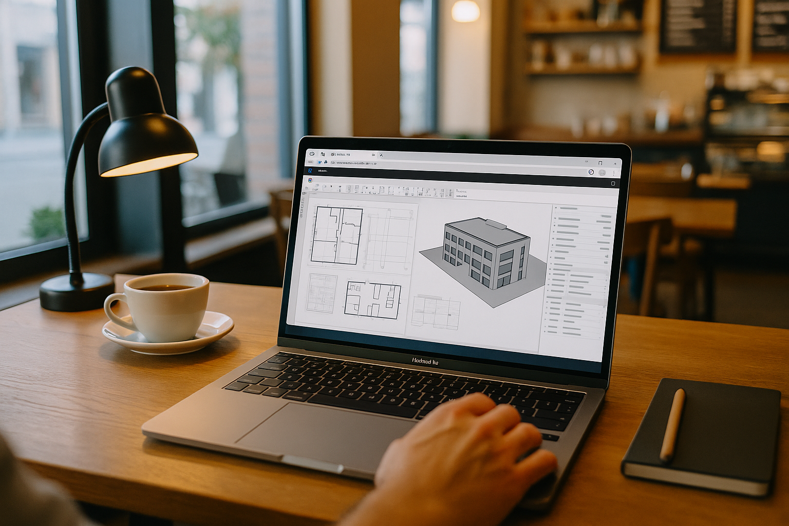 Professional using a cloud Windows PC on a MacBook to run a revit macbook workflow for BIM coordination, quick edits, and identical exports.