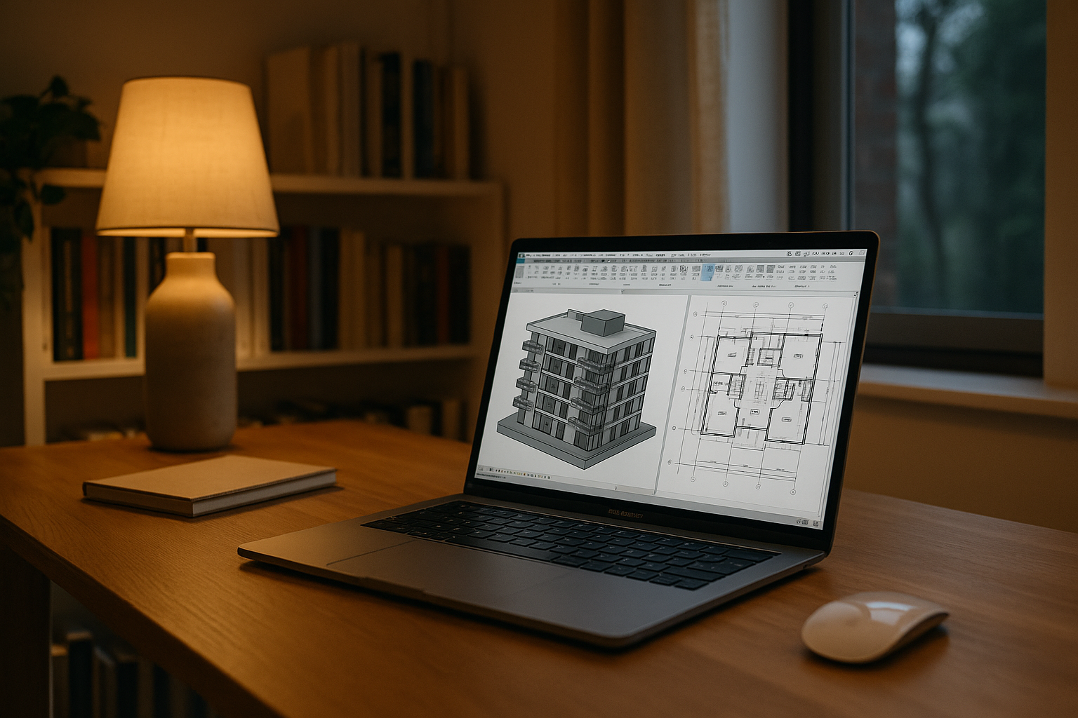 Revit on MacBook for Project Coordination and Site Tasks - MacBook with Revit in home