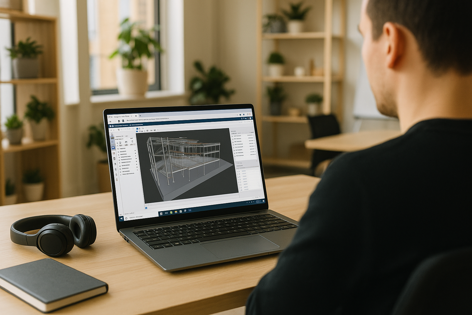 BIM coordinator using Navisworks Manage Autodesk via a cloud Windows PC for clash detection